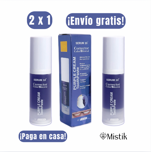 2x1 PURPLE CREAM Corrector de Color Dental S E R U M   10